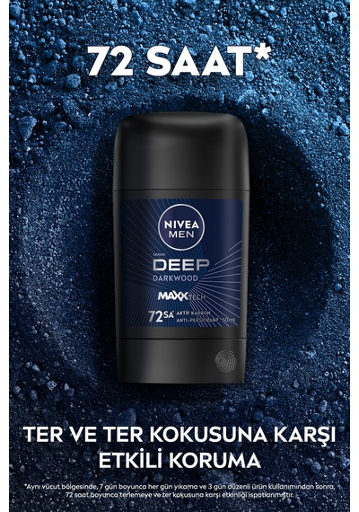Men Erkek Stick Deodorant Deep Dimension 50ml, 72 Saat Ter Kokusuna Karşı Anti Perspirant Koruma
