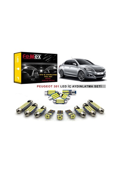 Femex Peugeot 301 Led İç Aydınlatma Ampul Seti Femex Parlak Beyaz