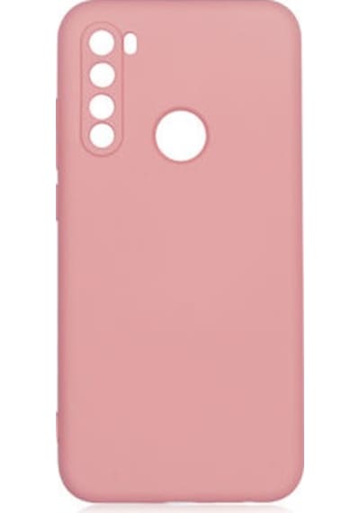 Redmi Note 8 İçi Kadife Dolgulu Şık Candy Lansman Silikon Kılıf AÇIK PEMBE