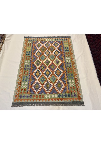 El Dokuma Afgan Kilim 100% Yün Harıka Desenlı Kök Boya Yeni Model Çok Renkli