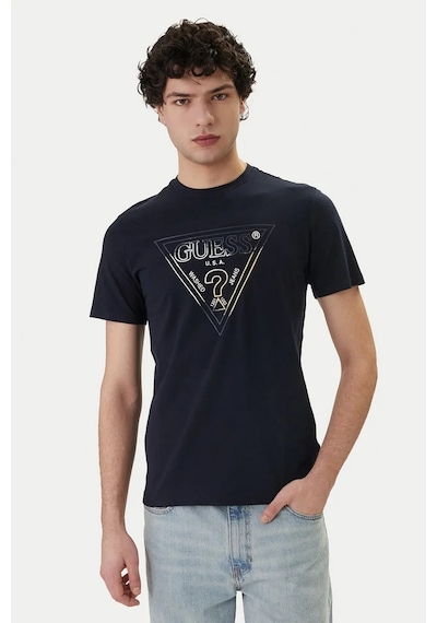 Guess M6gı11k2992 Cn Ss Triangle Hd Mu Erkek Tişört Lacivert