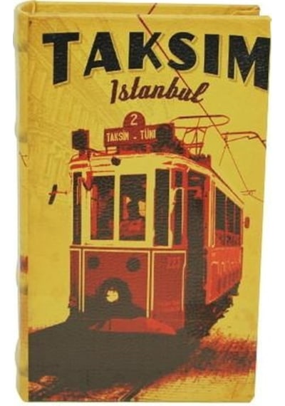 Kutu Kitap Taksim Ahşap Suni Deri Kaplı Dekoratif Hediyelik