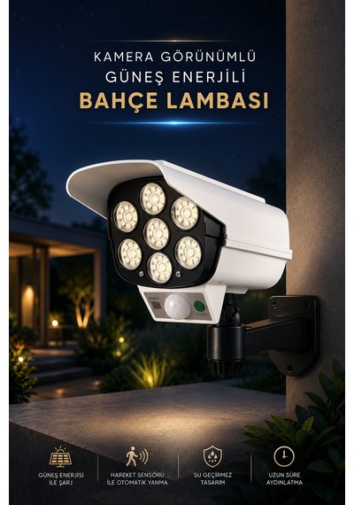 Bahçe Aydınlatması Hareket Sensörlü Led Aydınlatma Kamera Görünümlü - Lisinya Standart 25641185