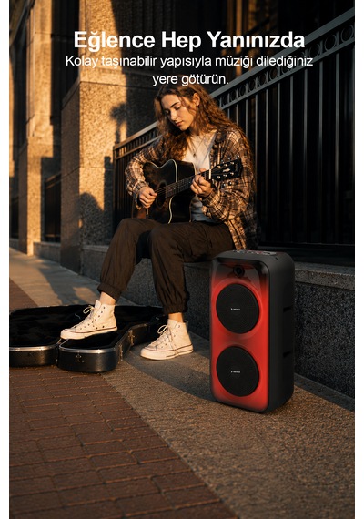 Taşınabilir 40w Led Işıklı Bluetooth Hoparlör Seti