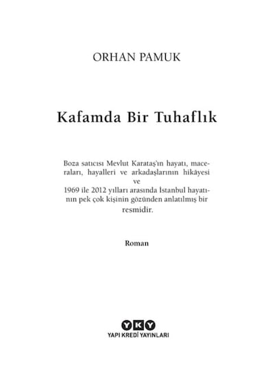 Kafamda Bir Tuhaflık - Orhan Pamuk