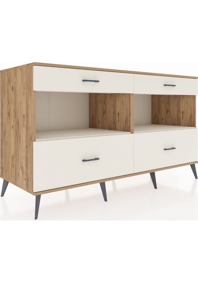 Kronos Konsol 2 Raflı 4 Çekmeceli 176x59x99 Çam-aytaşı Çam-aytaşı
