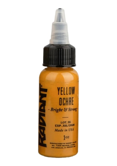 Yellow Ochre Radiant Dövme Boyası 30ml Doğal Hardal Sarısı Profesyonel Tattoo Ink