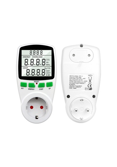 Dijital Wattmetre Enerji Sarfiyat Ölçer Tüketim Ölçer 220V  Priz