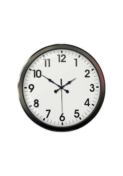 Siyah Klasik 52 Cm Modern Duvar Saati Çok Renkli
