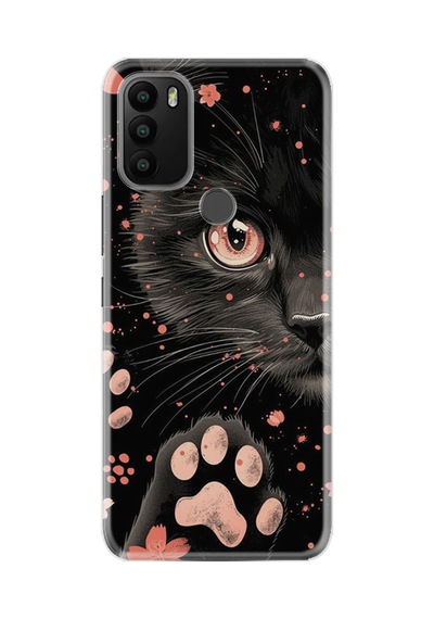 General Mobile Gm 21 Plus Kılıf Boutique Baskılı Resimli Kara Kedi Pcode -085
