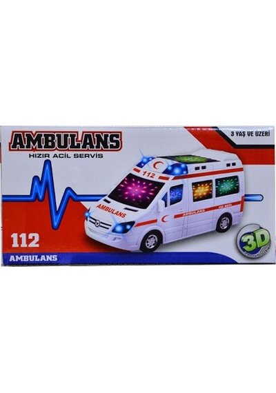 Ctoy Oyuncak Pilli Sesli Ve Işıklı 3d Ambulans