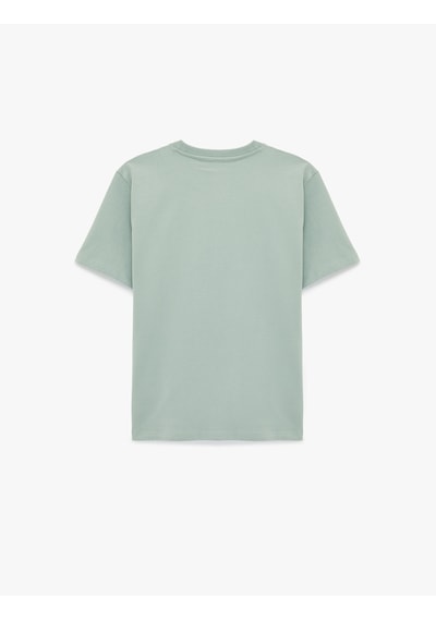 Koton Pamuklu Regular Fit Kısa Kollu Basic Bisiklet Yaka Tişört Mavi 6sam10241mk Mavi