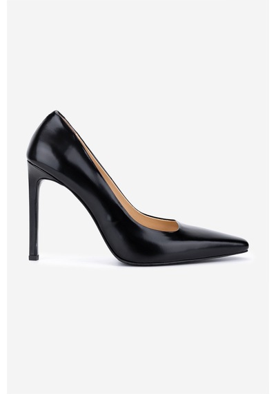 Valmenti Kadın Hakiki Deri Siyah Açma Stiletto Ayakkabı 1138 5103 Bn Ayk Sk25-26 Sıyah Acma Siyah