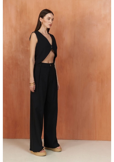 Mai Collection Mai Studios Co. Montana Siyah Yelek Pantolon Takım Siyah