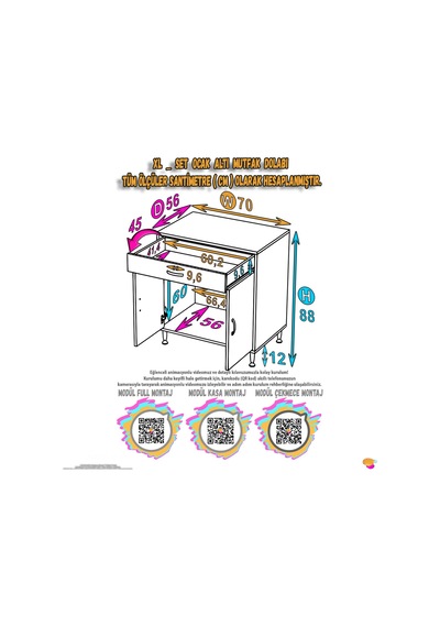 Modilayn Doqu Xl Set Ocak Altı Dolap 70x88x56 Cm Ölçülerinde 2 Kapaklı Ve 1 Gözlü Tüp Bölmelidir Beyaz Modilayn Doqu Xl Set Ocak Altı Dolap 70x88x56 Cm Ölçülerinde 2 Kapaklı Ve 1 Gözlü Tüp Bölmelidir Beyaz