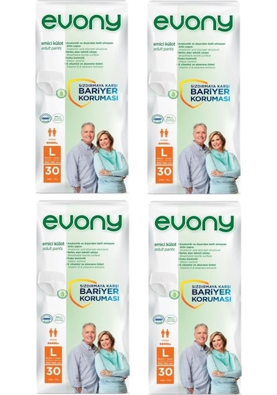 Evony 5.5 Damla Emici Külot Büyük Boy L 30'Lu x 4 120 Adet