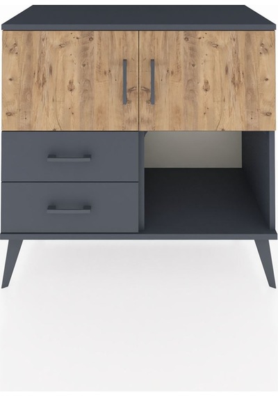 Hyperion Şifonyer 2 Raflı 2 Çekmeceli 2 Kapaklı 88x44x80 Antrasit-çam/antrasit Çam/antrasit Hyperion Şifonyer 2 Raflı 2 Çekmeceli 2 Kapaklı 88x44x80 Antrasit-çam/antrasit Çam/antrasit