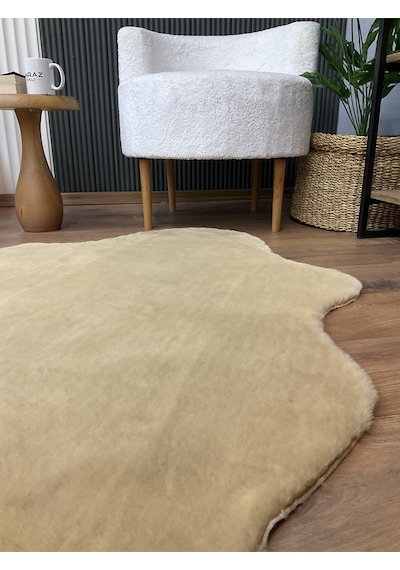 Tavşan Tüyü Post Peluş Ultra Yumuşak Post Puffy Cappuccino Camel