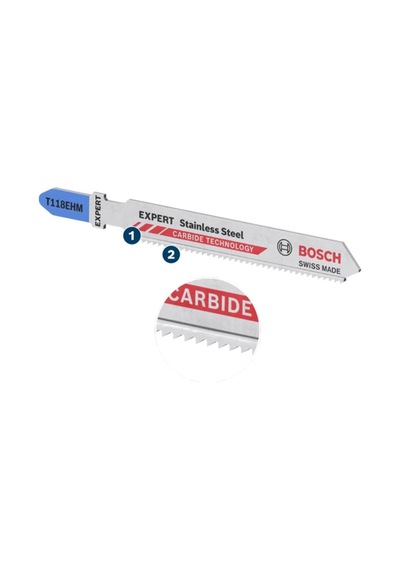 Bosch Expert T118 Ehm Paslanmaz Çelik Sac Dekupaj Testere Bıçağı