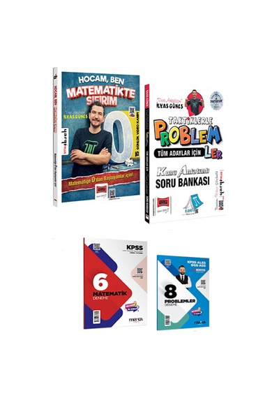 Tüm Adaylar İçin Hocam Ben Matematikte Sıfırım Konu Anlatımlı Soru Bankası + Problemler 2'li Set - 865318529