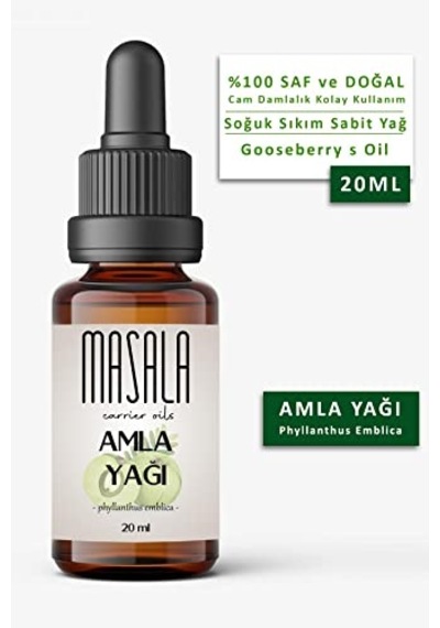 Amla Saç Bakım Yağı 20 Ml. Soğuk Pres Gooseberry Carrier Oil Bektaşi Üzümü