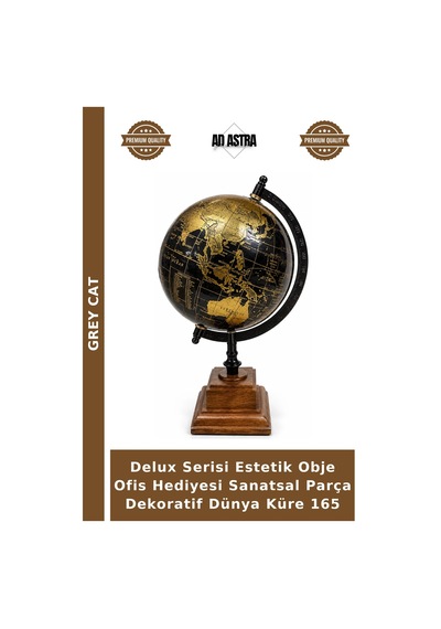 Delux Serisi Estetik Obje Ofis Hediyesi Sanatsal Parça Dekoratif Dünya Küre 165