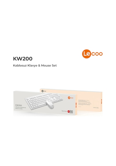 Lecoo KW200 Kablosuz Türkçe Q Klavye & Mouse Set