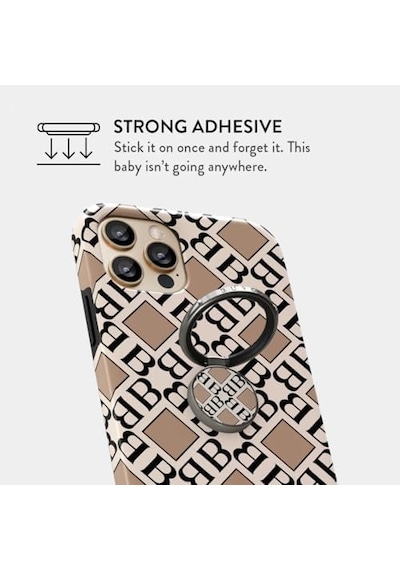 Burga Printable Ring Holder, Monogram Açık Gri