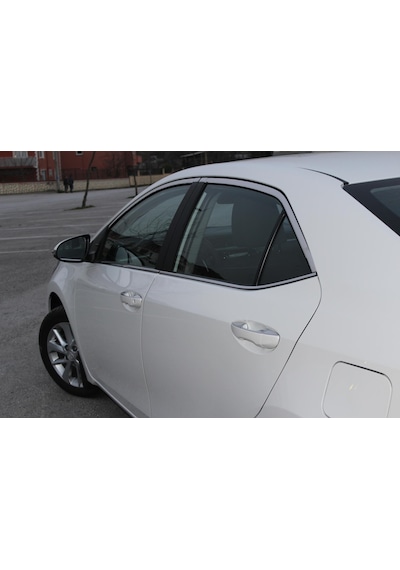 Toyota Corolla Uyumlu Krom Cam Çıtası 2014 - 2018 4 Parça P.çelik