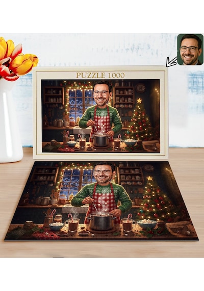 Bk Gift Kişiye Özel Erkek Yılbaşı Karikatür Tasarımlı 1000 Parça Profesyonel Puzzle-6, 1000 Puzzle, Yeni Yıl Hediyesi, Yılbaşı Hediyesi Kobitmeyencom3
