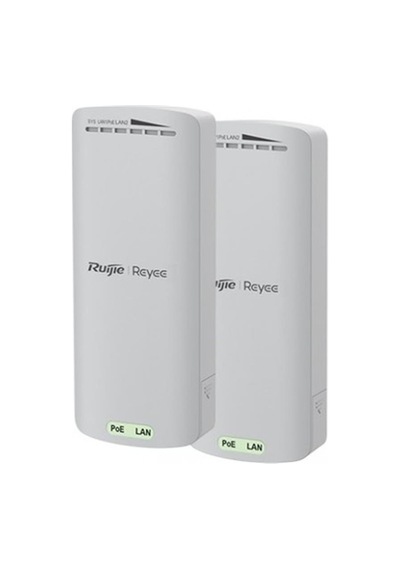 Ruıjıe Reyee Rg-est100-e 2.4ghz 300mbps 500 Metre Ptp 70 Derece Dış Ortam 2 Lı Set Access Poınt Adaptörlü Bzs01