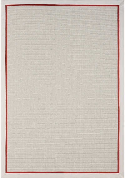 Bombay Krem Halı Krem Bordo Bordürlü Kolay Temizlenen Hasır Dokulu Sisal Halı 664 Krem