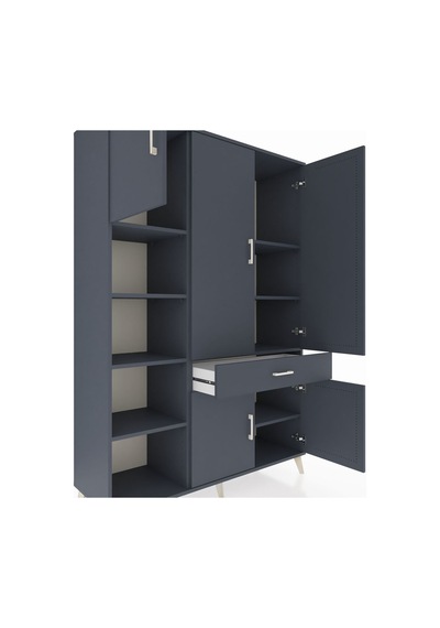 Hyperion Dolap 8 Raflı Tek Çekmeceli 5 Kapaklı 132x44x195 Antrasit-antrasit/antrasit Antrasıt/antrasıt - Antrasıt Hyperion Dolap 8 Raflı Tek Çekmeceli 5 Kapaklı 132x44x195 Antrasit-antrasit/antrasit Antrasıt/antrasıt - Antrasıt