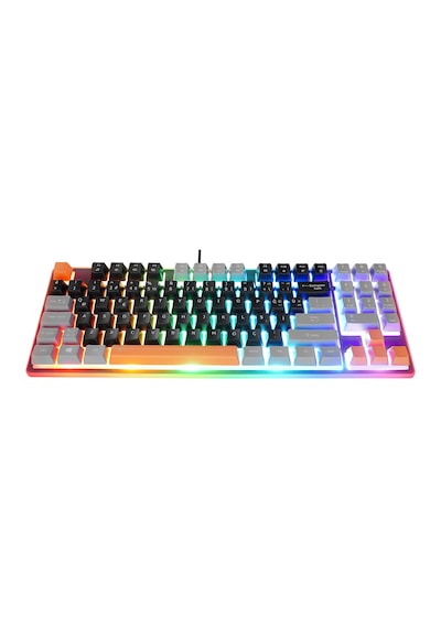 Acer Emachines Eak216 Rainbow Aydınlatmalı Tkl Oyuncu Klavyesi - Siyah Gri Turuncu Q Standart