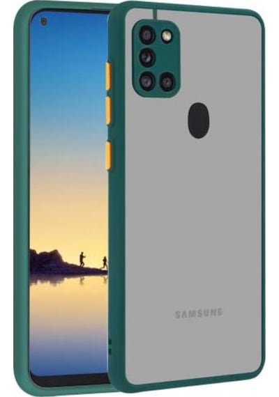 Samsung Uyumlu Galaxy A21S Kilif Lens Korumali Mat Silikon Kapak 400011589