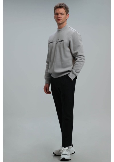 Lufian Erkek Lowe Sweatshirt 112030125 Açık Gri