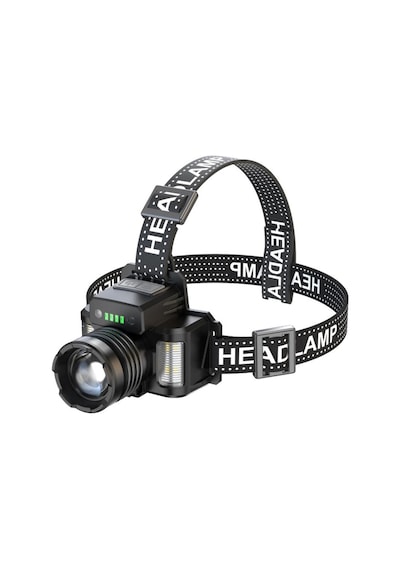 Wt-625 Hareket Sensörlü Zoomlu Şarjlı Kafa Lambası Çok Modlu Güvenlik,kamp,bisiklet Feneri Siyah