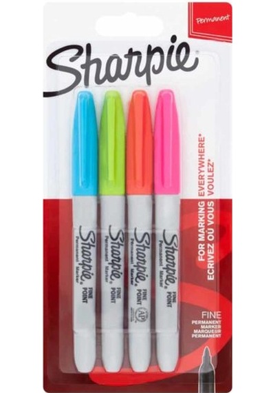 Sharpie Fine Permanent Markör Canlı Renkler 4'Lü 2065403