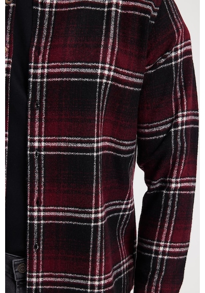 Tudors Erkek Slim Fit Dar Kesim Kareli Kışlık Oduncu Gömlek-42371 Bordo Tudors Erkek Slim Fit Dar Kesim Kareli Kışlık Oduncu Gömlek-42371 Bordo