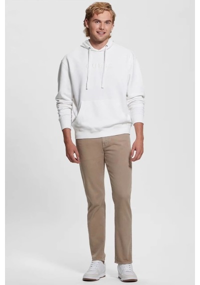 Guess Erkek Finch Beyaz Sweatshirt Beyaz