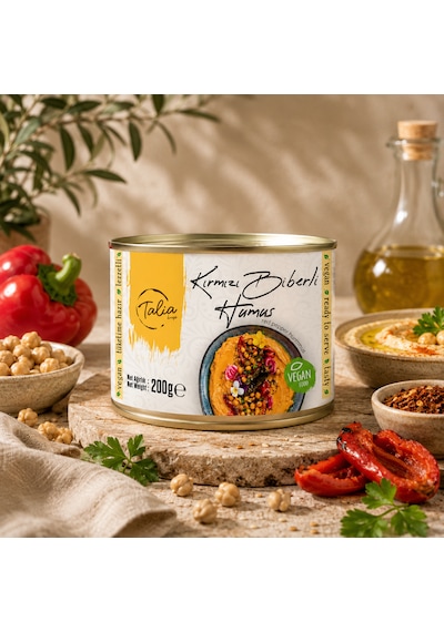 Talia Köz Biberli Humus 200g Teneke