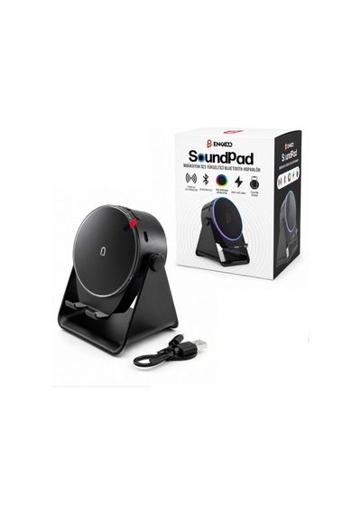 Soundpad Bluetooth Hoparlör - İndüksiyon Temas Özellikli - Telefon Standlı - Type-c Şarj - Rgb Ambiy Renkli