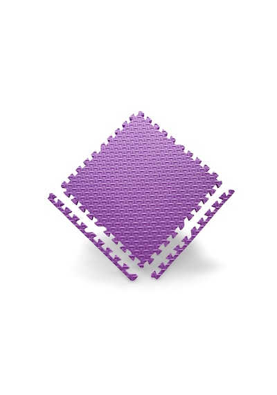50x50 13mm Damla Desen Puzzle Tatami Minder Spor Yoga Pilates Oyun Matı Mor