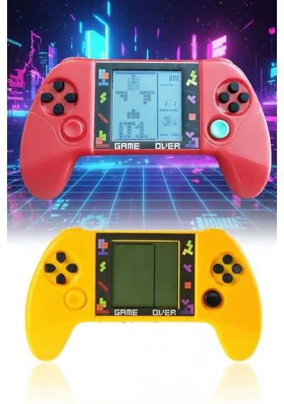 Taşınabilir Tetris Oyun Konsolu Renkli Retro Oyun Aleti Çocuklar İçin Eğlenceli Mini Konsol Çok Renkli