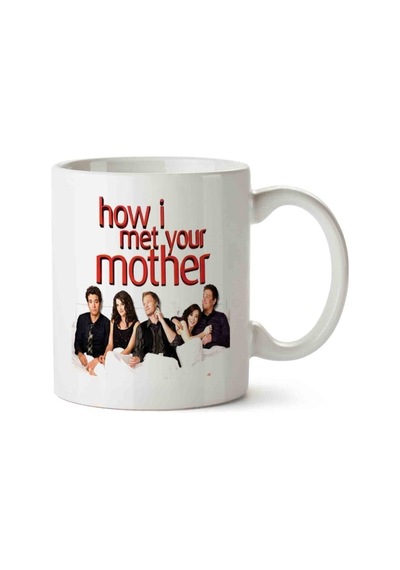 How I Met Your Mother Yellow Umbrella Porselen Kupa Bardak Beyaz
