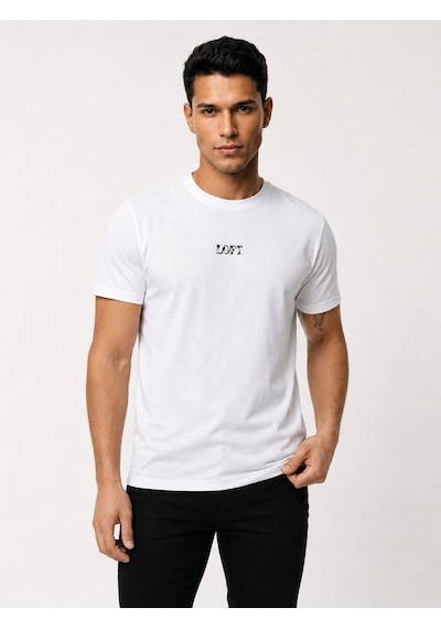LOFT Regular Fit Erkek Tshirt K.kol Lf2042728 Q1.v1 Beyaz