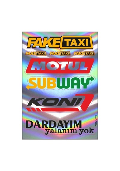 A5 Hologram Sticker 078 Tek Paket Çoklu Sticker Standart