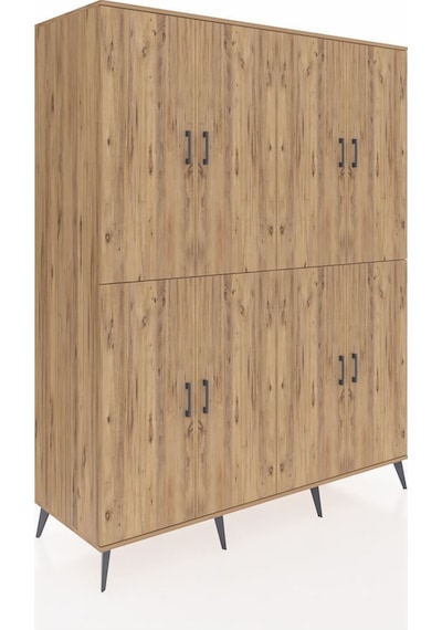 Kronos Gardrop 8 Raflı 8 Kapaklı 176x59x221 Çam-çam/antrasit Beyaz Kronos Gardrop 8 Raflı 8 Kapaklı 176x59x221 Çam-çam/antrasit Beyaz