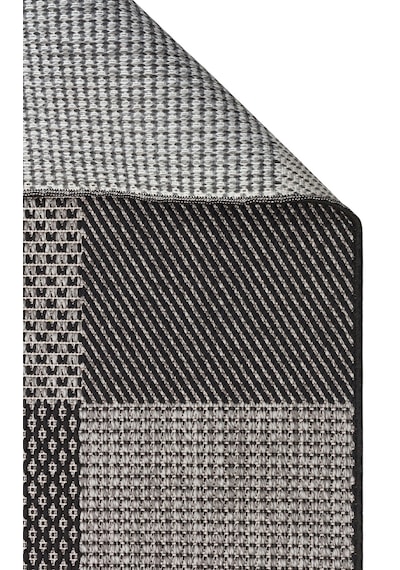 Mona Mn01 Geometrik Desenli Koyu Gri Modern Salon Halısı Hav Toz Vermez Kaymaz Tabanlı