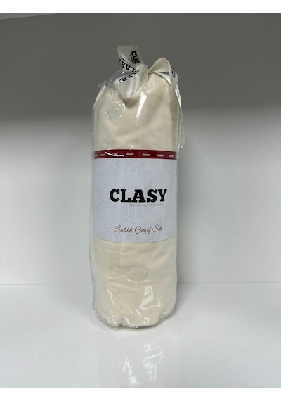 Clasy Ranforce Lastikli Çarşaf Seti Tek Kişilik Krem